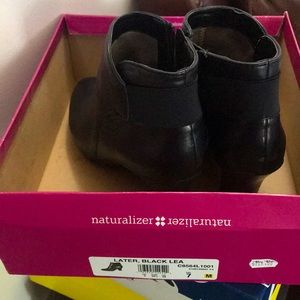 Naturalizer Black Leather Bootie size 7